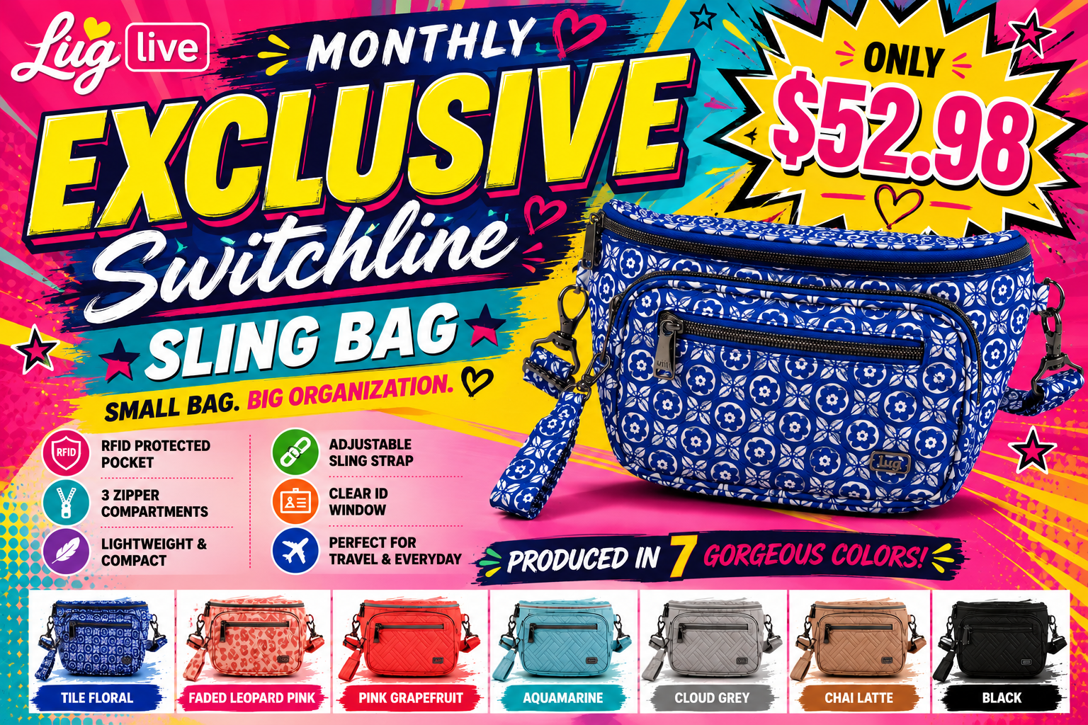 Switchline Sling Bag - Monthly Exclusive - Only $52.98